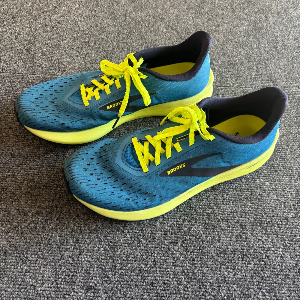Brooks Hyperion Tempo Mens Running Shoes Blue Lime Green Speed Trainer Mens 10.5